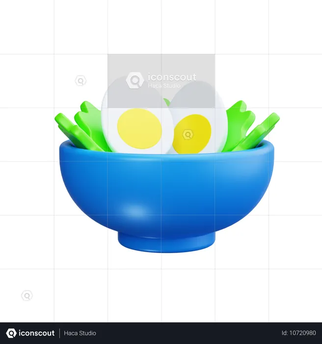 Ensalada de huevo  3D Icon