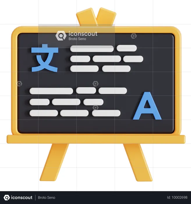 Enseñar idioma  3D Icon