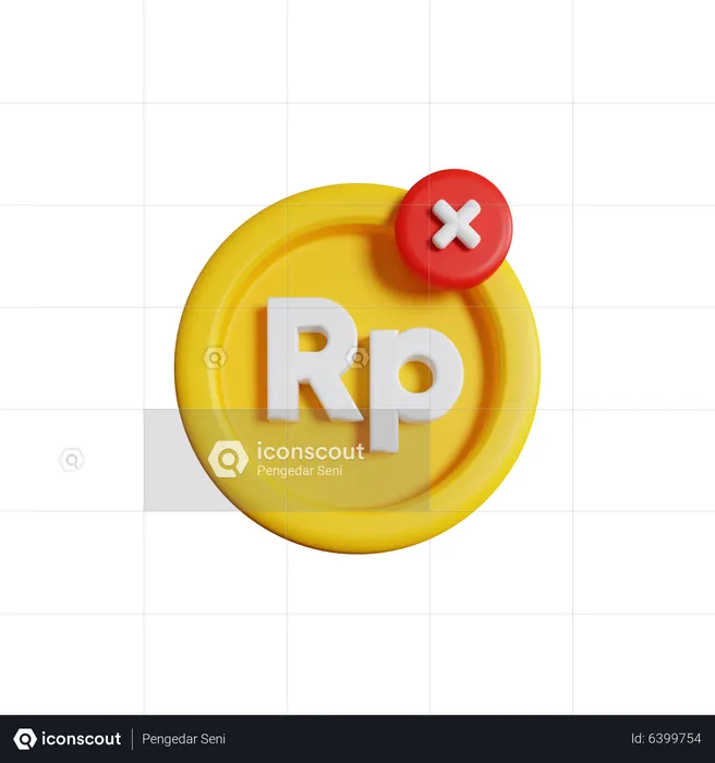 Rupiah entfernen  3D Icon