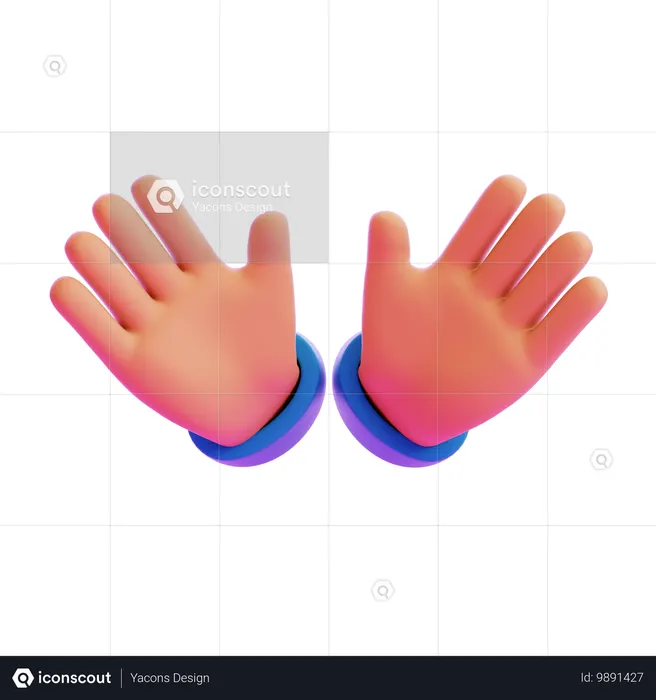 Entgegenkommende Hände Handbewegung  3D Icon