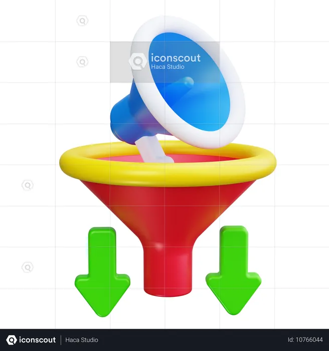 Entonnoir de commercialisation  3D Icon