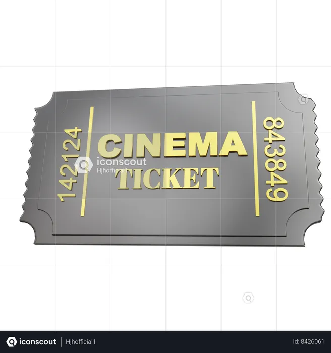 Boleto de cine  3D Icon