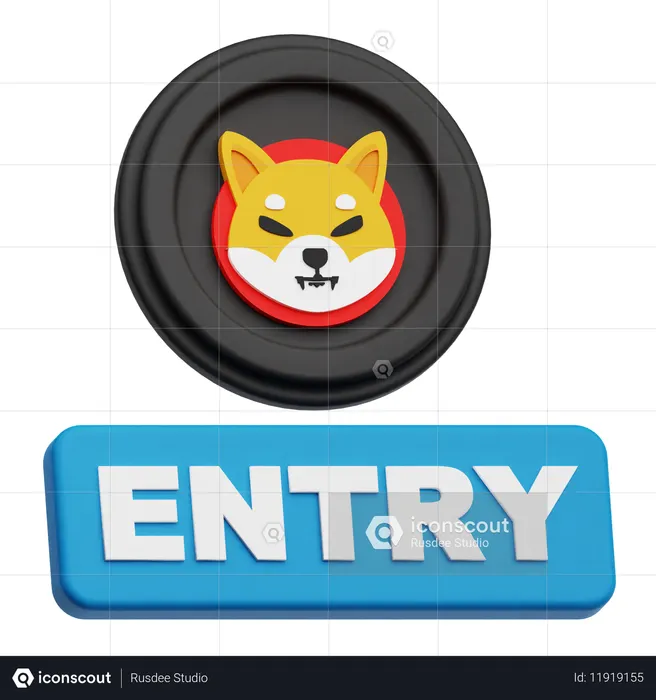 Entrada shiba inu  3D Icon