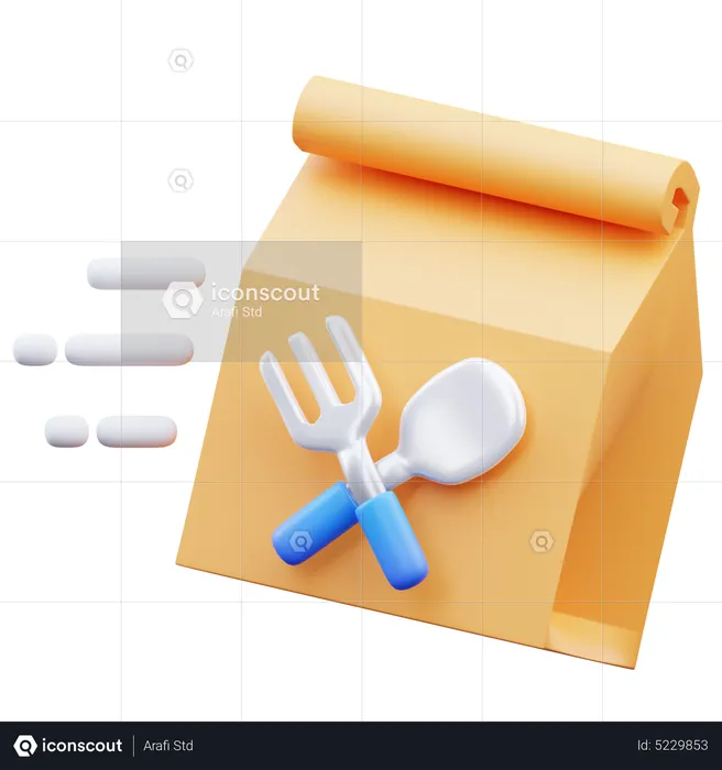 Entrega de comida  3D Icon