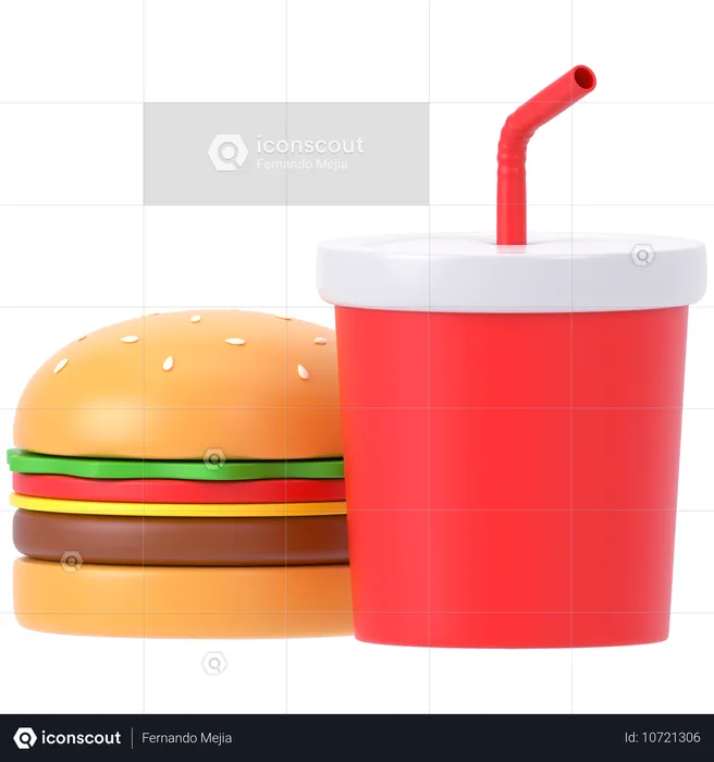 Entrega de hamburguesas  3D Icon