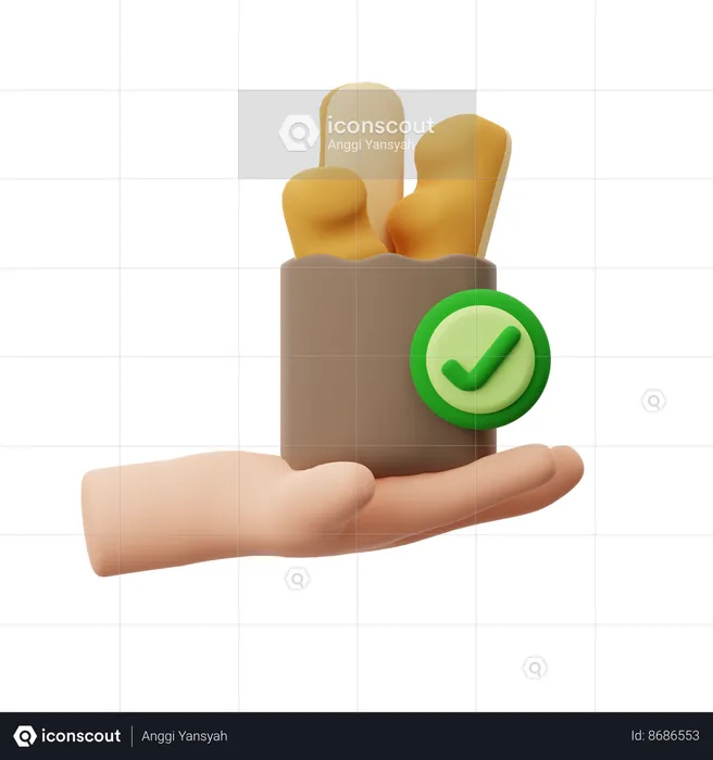 Entrega de pão  3D Icon