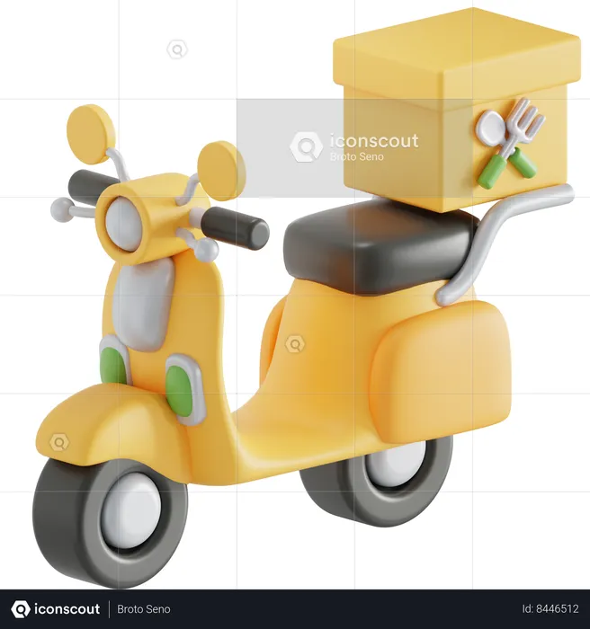 Entrega de scooters  3D Icon