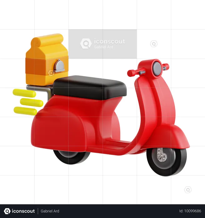 Entrega de scooters  3D Icon