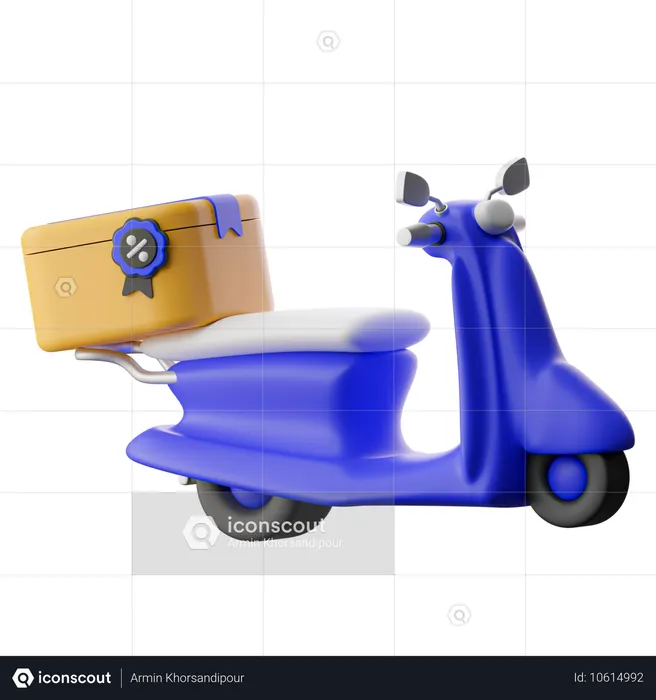 Entrega de scooters  3D Icon