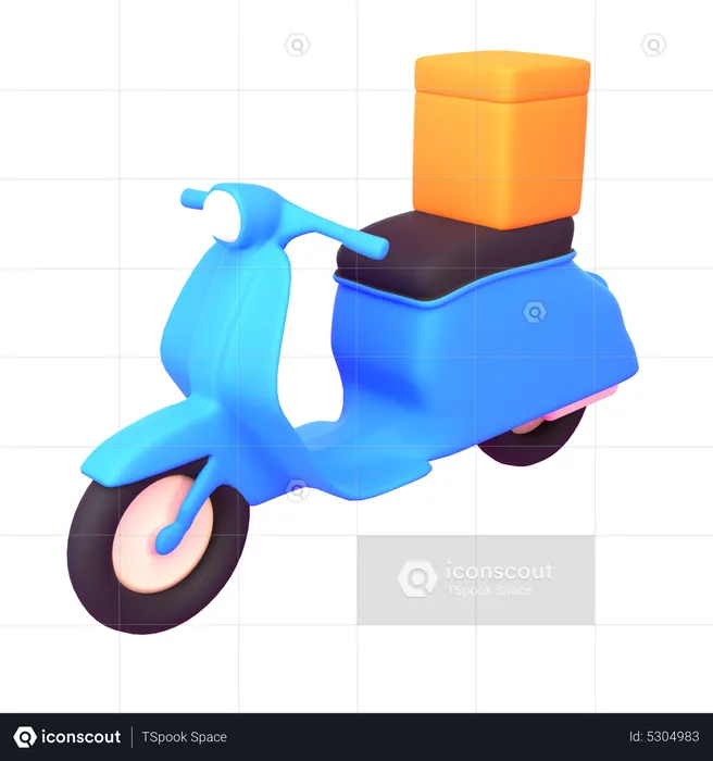 Entrega de scooter  3D Icon