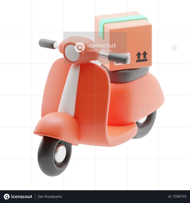 Entrega de scooters  3D Icon