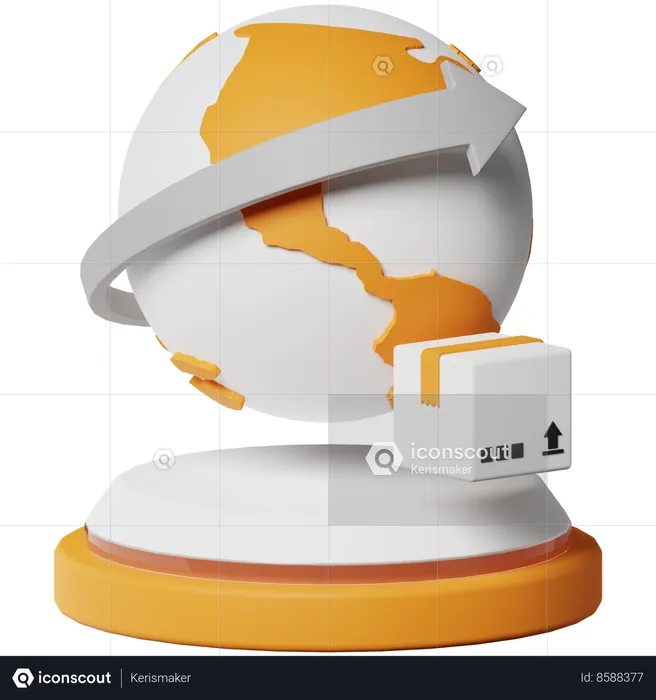 Envíos a todo el mundo  3D Icon