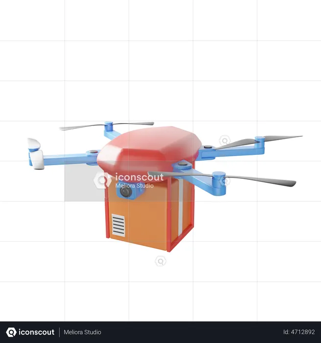 Entrega de drones  3D Illustration