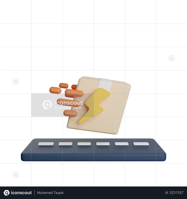 Entrega rápida de pacotes  3D Icon