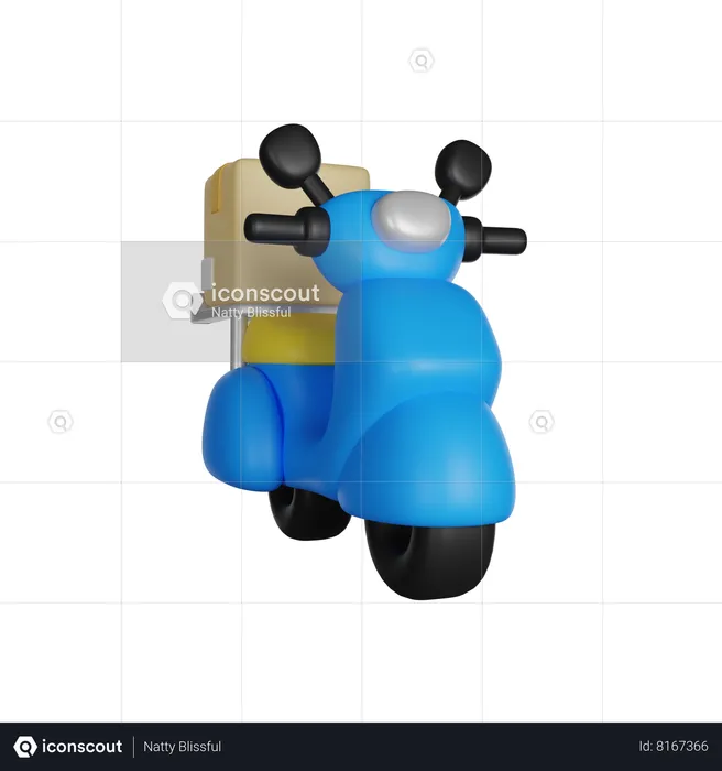 Scooter de entrega  3D Icon