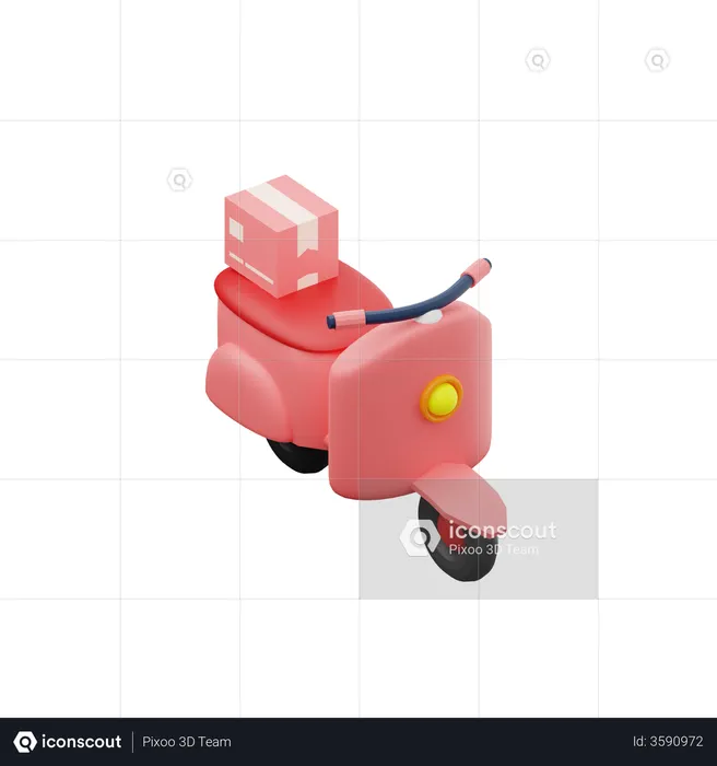 Scooter de entrega  3D Illustration