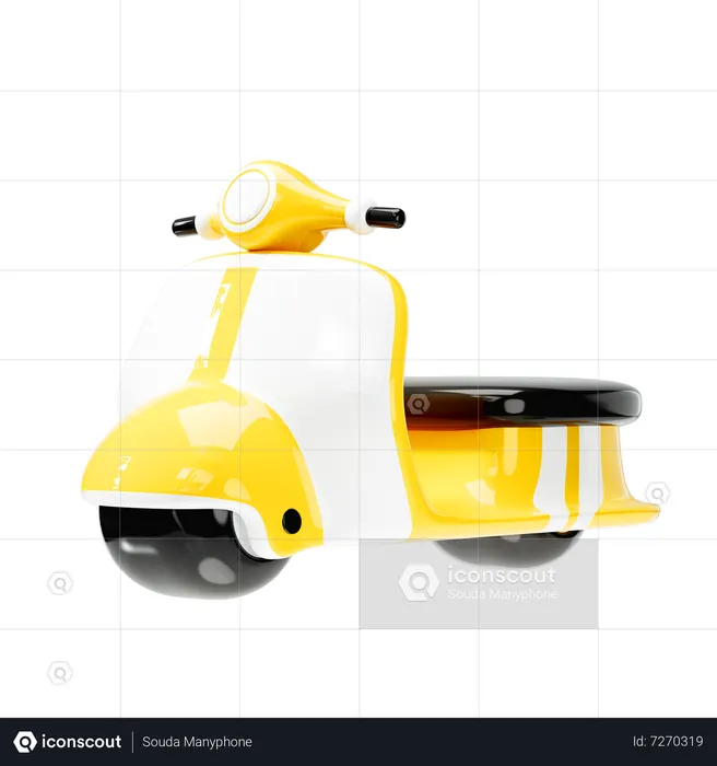 Scooter de entrega  3D Icon