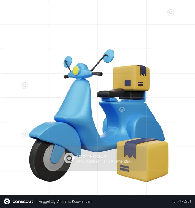 Scooter de entrega  3D Icon