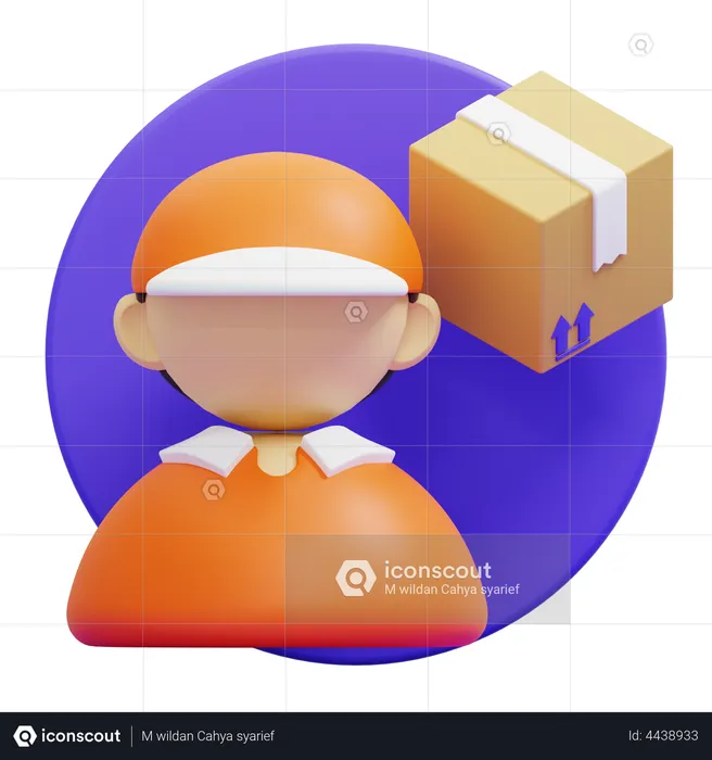 Entregador  3D Icon