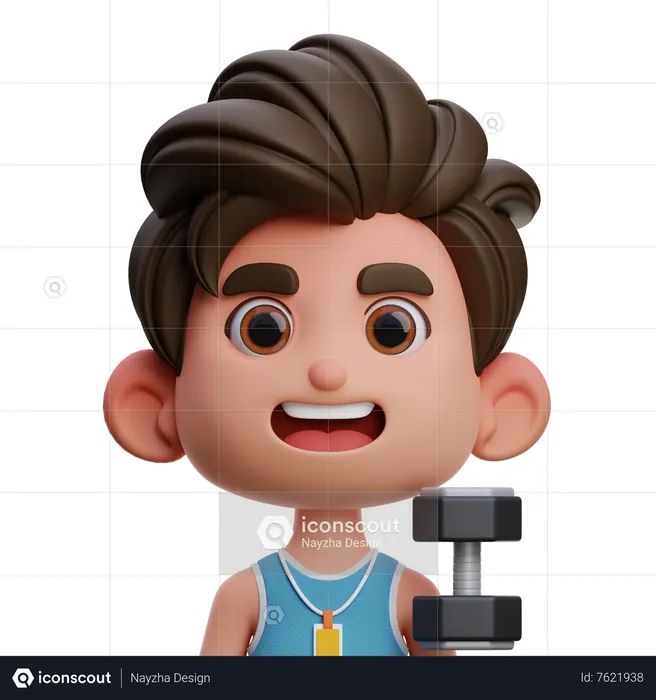 Entrenador personal  3D Icon