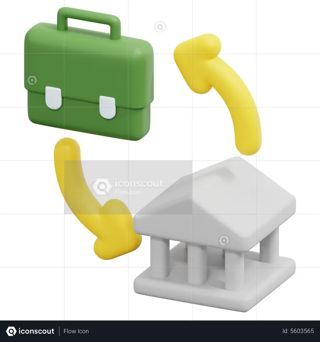 Entreprise au gouvernement  3D Icon