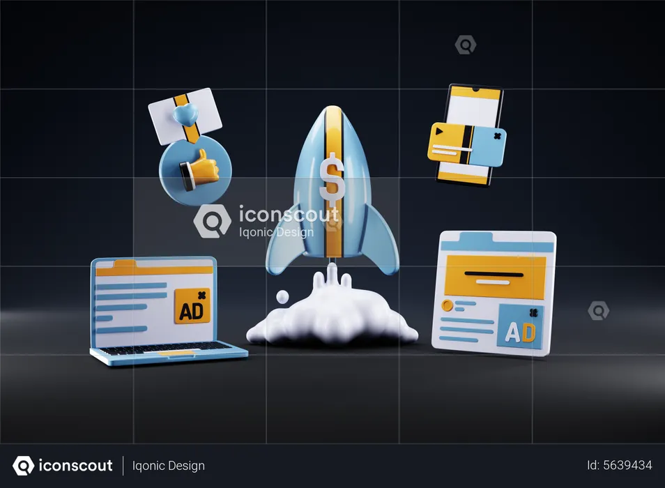 Marketing d'entreprise  3D Icon