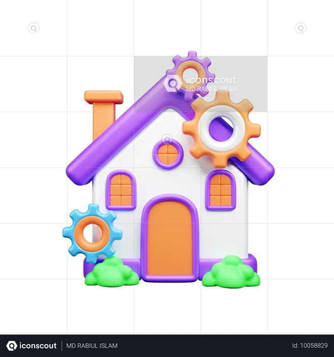 Entretien de la maison  3D Icon