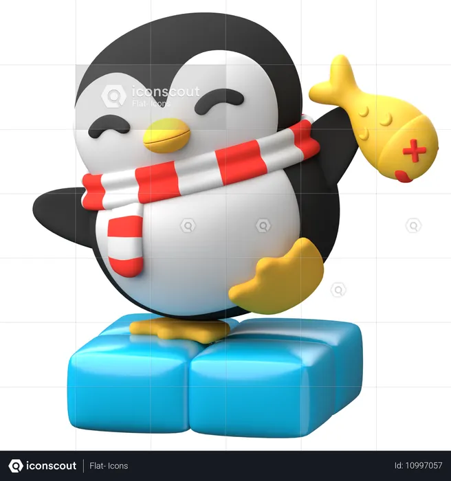 Entzückender Pinguin  3D Icon