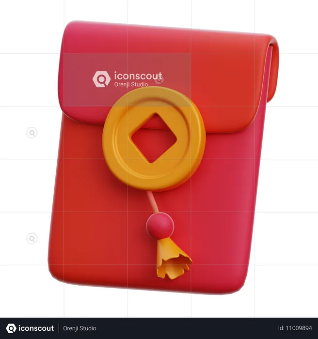 Envelope vermelho  3D Icon