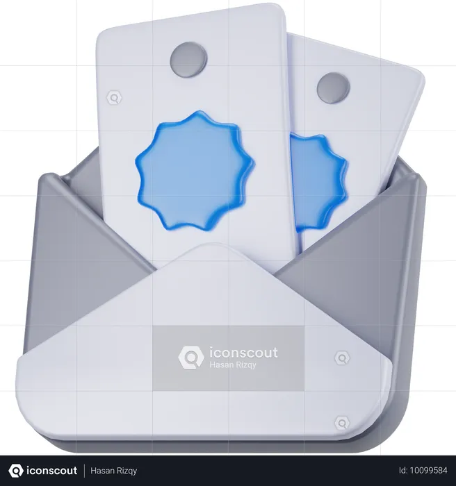 Enveloppe d'argent  3D Icon