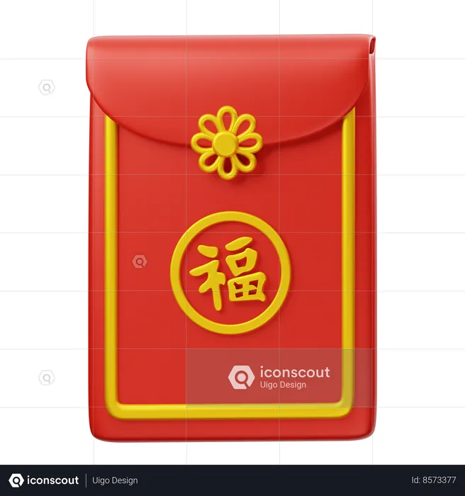 Enveloppe chinoise  3D Icon