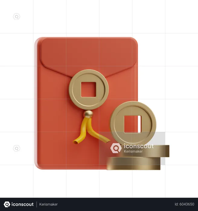 Enveloppe chinoise  3D Icon