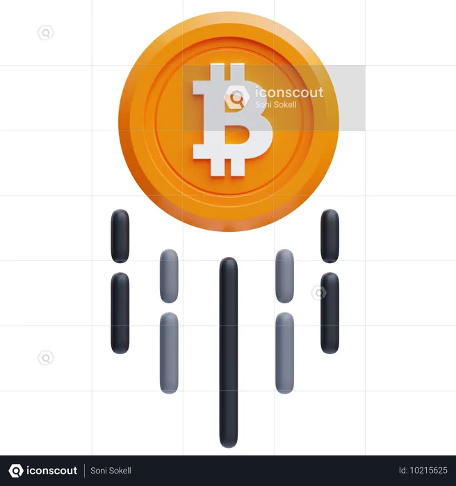 Enviando bitcoins  3D Icon