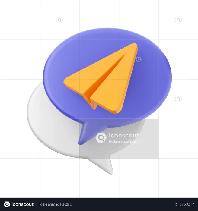 Enviando bate-papo  3D Icon