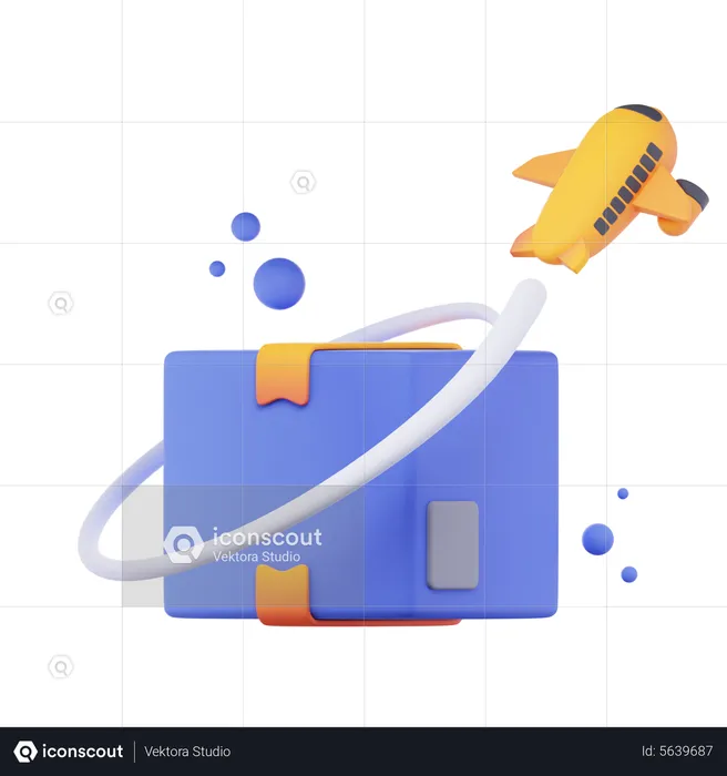 Envío aéreo  3D Icon