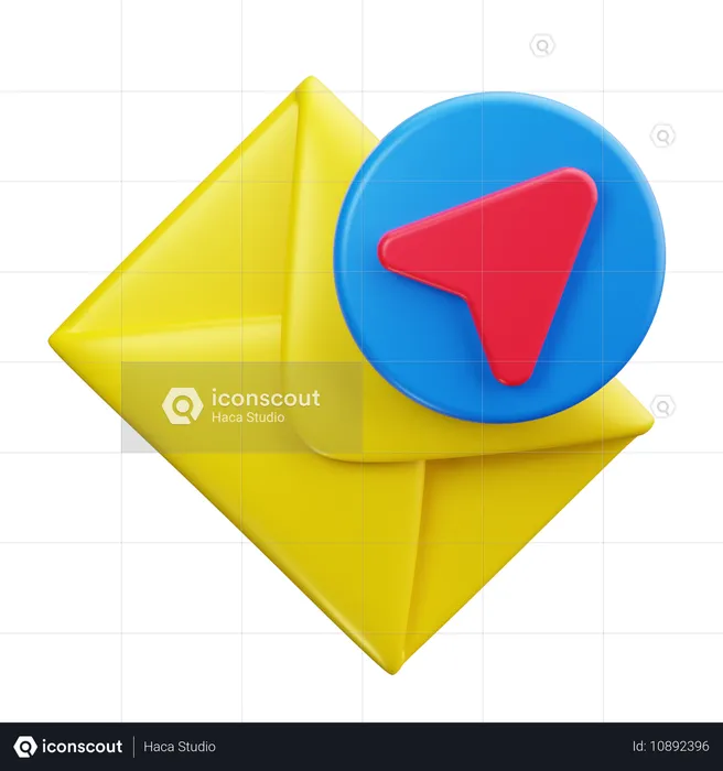 Envio de correio  3D Icon