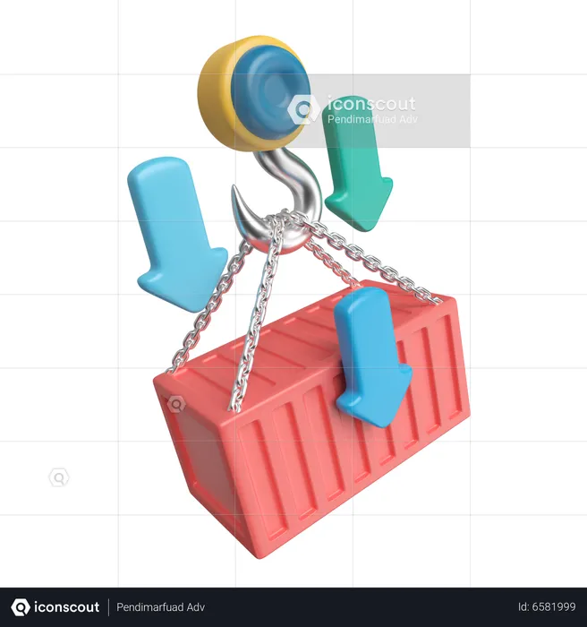 Envío de importación  3D Icon