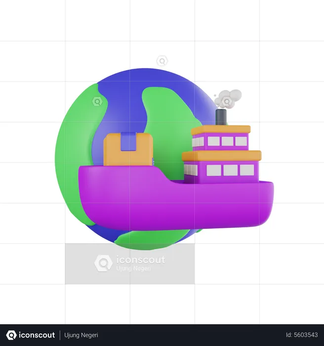 Envio para todo o planeta  3D Icon