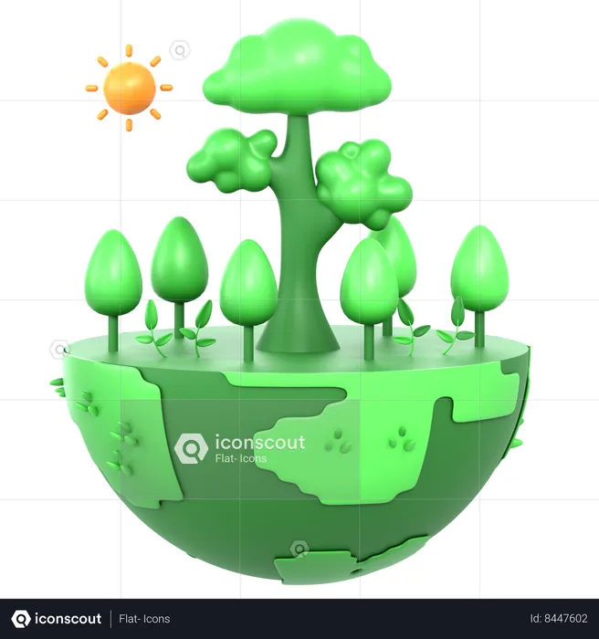 Environmental Impact  3D Icon