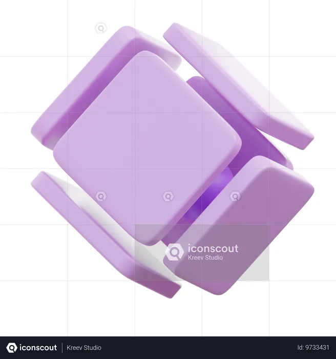 Envolvente cuboide  3D Icon