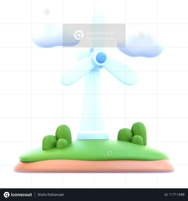 Éolienne  3D Icon
