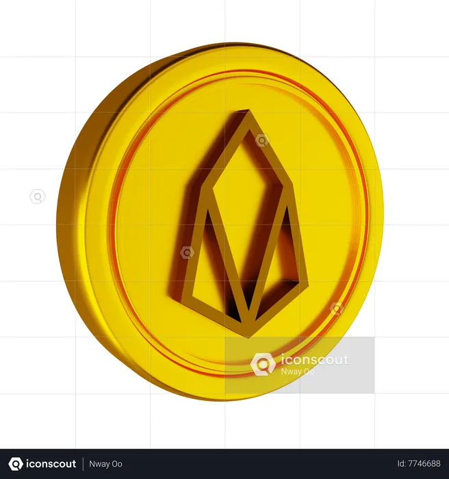 Eos Crypto Coin  3D Icon