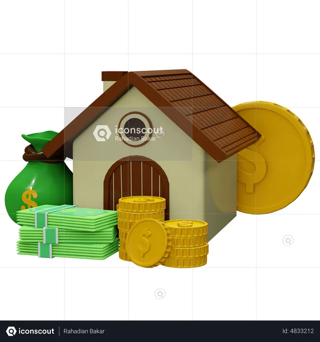 Économies pour la maison  3D Icon