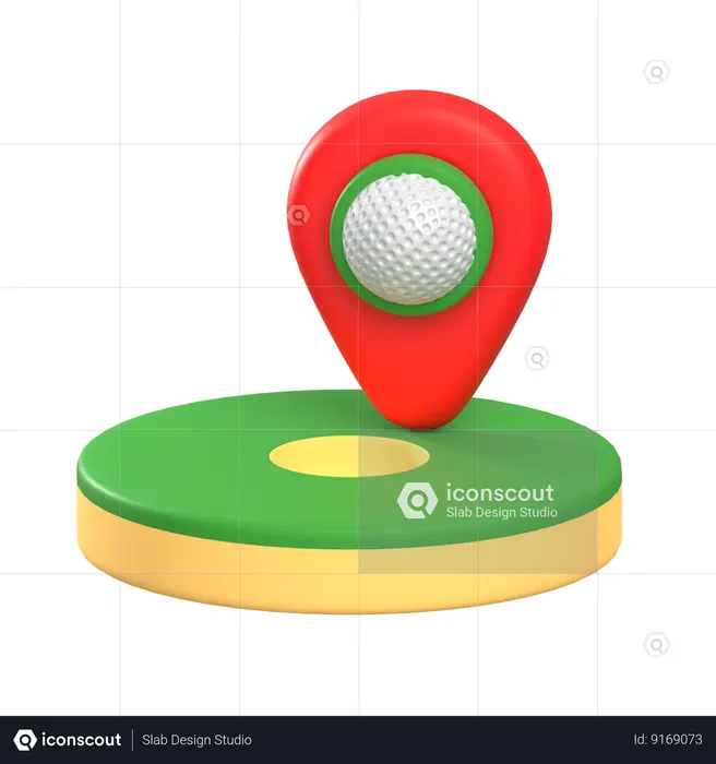 Épingle de golf  3D Icon