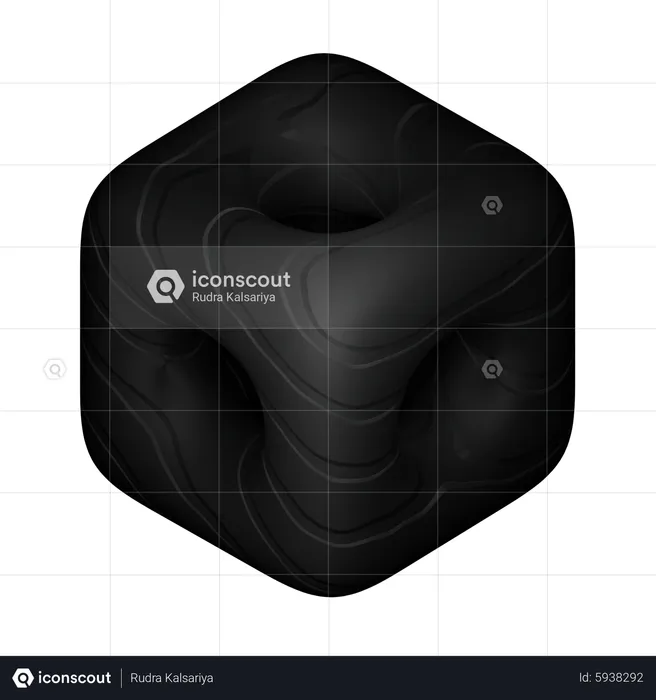 Forme abstraite d'éponge  3D Icon