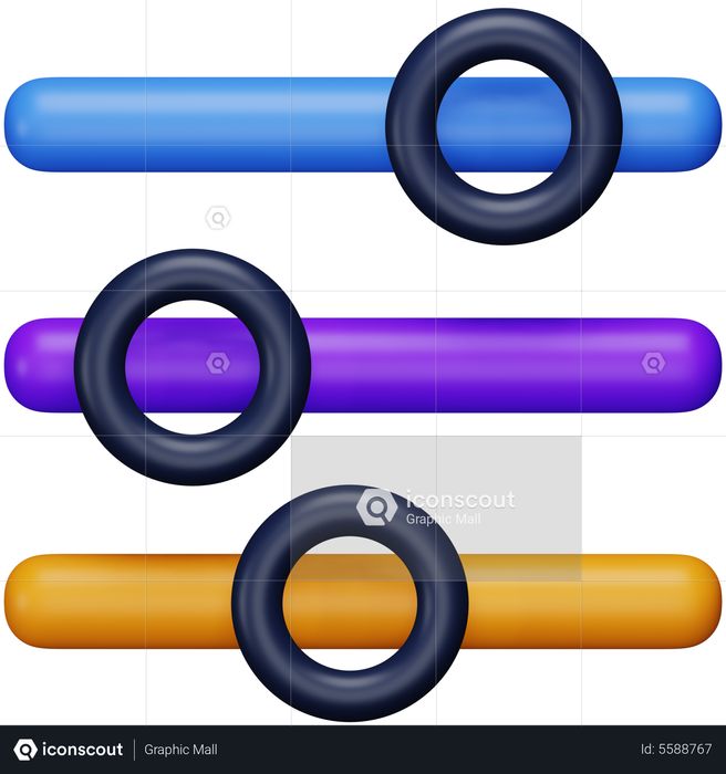 Premium Equalizer 3D Icon download in PNG, OBJ or Blend format