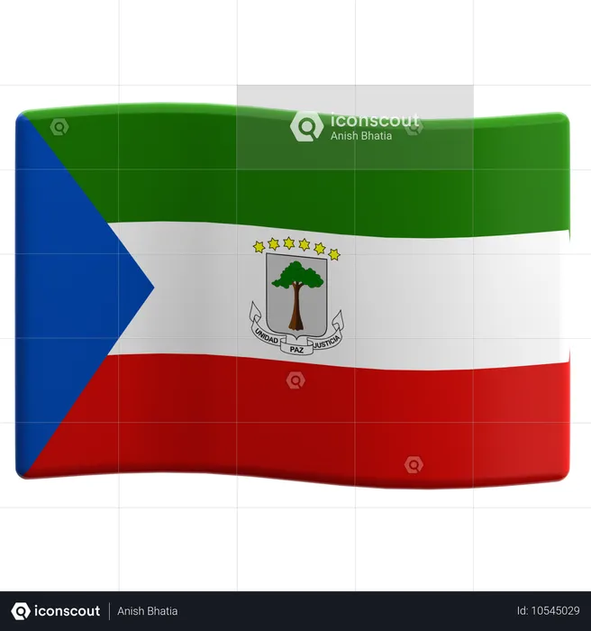 Equatorial guinea Flag 3D Icon