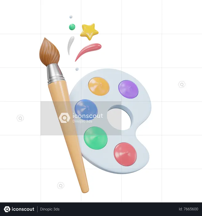 Equipamento de arte  3D Icon