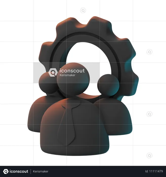 Division d'équipe  3D Icon