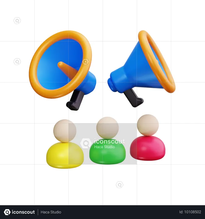 Équipe de marketing  3D Icon